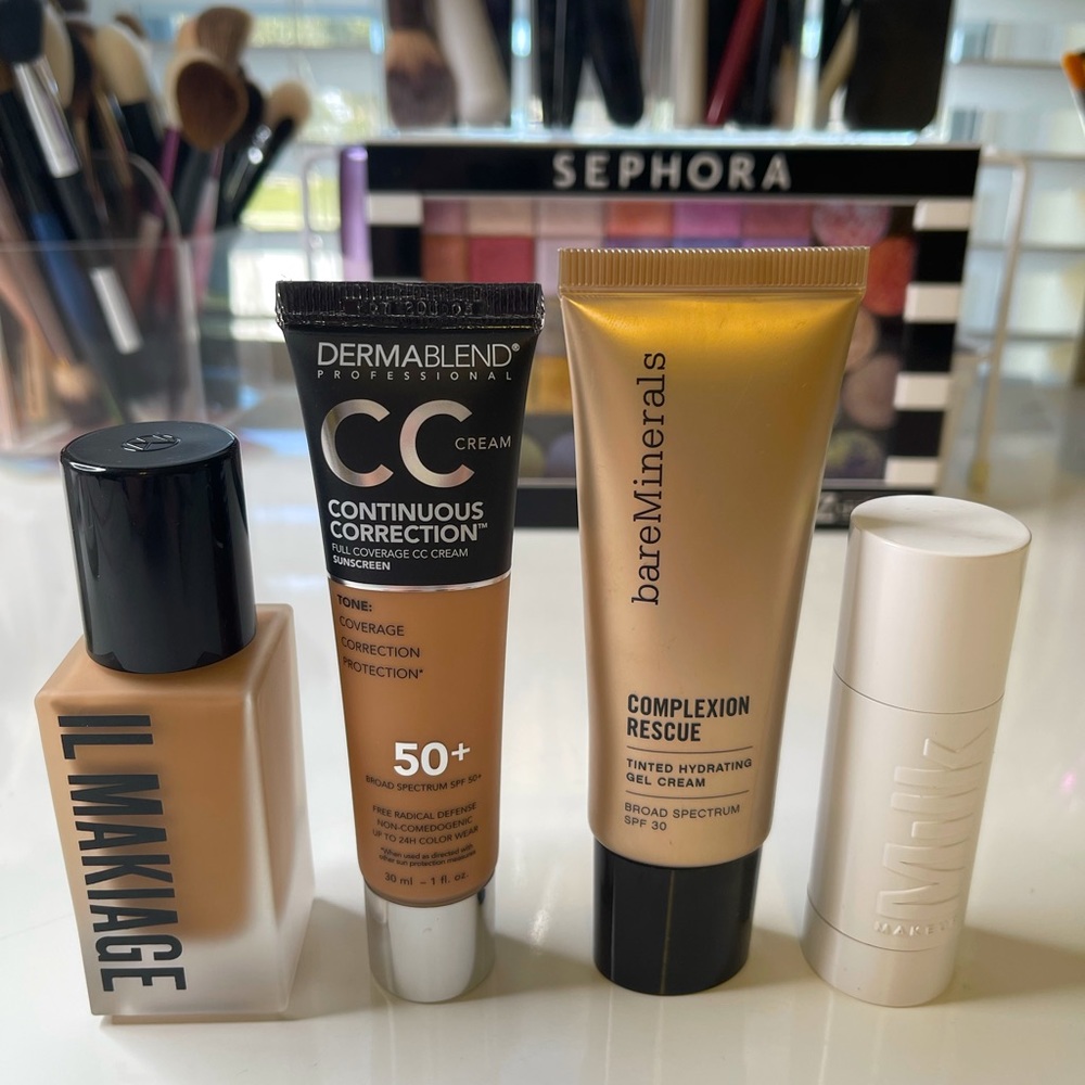 Medium liquid, stick Foundation and Tinted Hydrating Gel Cream